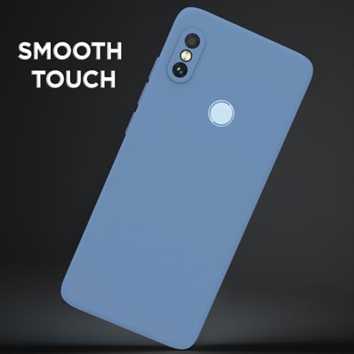 Image of Outlouders Back Cover for Redmi Note 5 Pro | Camera Protection | Durable Soft Matte Silicone Bumper Case (Aqua Blue)