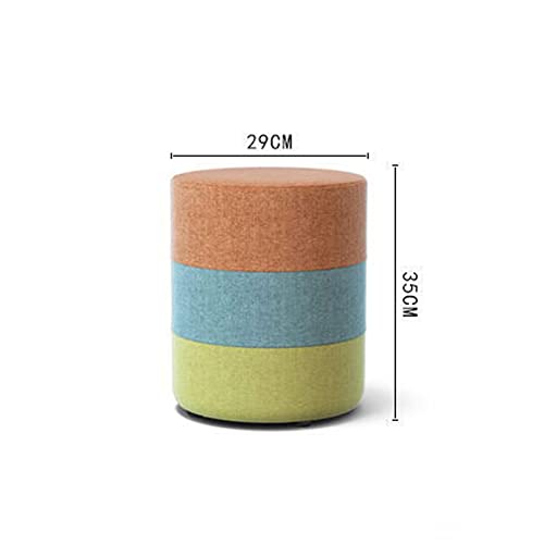 Tabourets ronds de vanité en lin de haute qualité pour chambre - 3