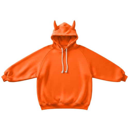 Elneeya Oversized Hoodies for Women Cute Devil Horns Office Fall Sweatshirt - image 6