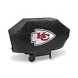 Rico Industries NFL Football Kansas City Chiefs Deluxe Vinyl Grill Cover - 68" Wide/Heavy Duty/Velcro Staps