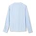 French Toast Girls' Long Sleeve Woven Blouse with Peter Pan Collar (Standard & Plus), Light Blue, 5