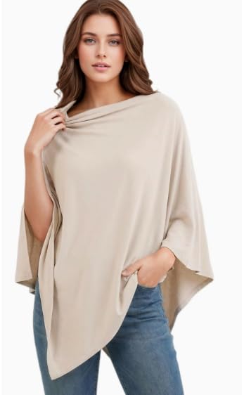 AOOWU Muslin Nursing Cover for Baby Breastfeeding, Breastfeeding Cover