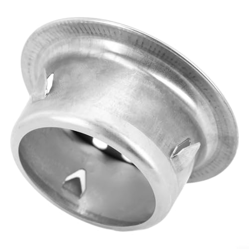 Couvercle de vidange de sol en acier inoxydable pour balcon, toit de jardin, grille ronde résistante à l'obstruction à haut déplacement, compatible avec insert de tuyau en PVC extérieur (Ø 63 mm)