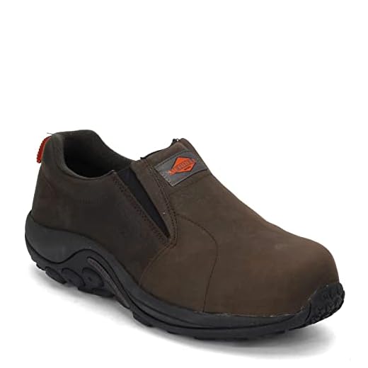 Merrell Jungle Moc Leather Comp Toe SD+ Work Shoe Wide Width Men Espresso