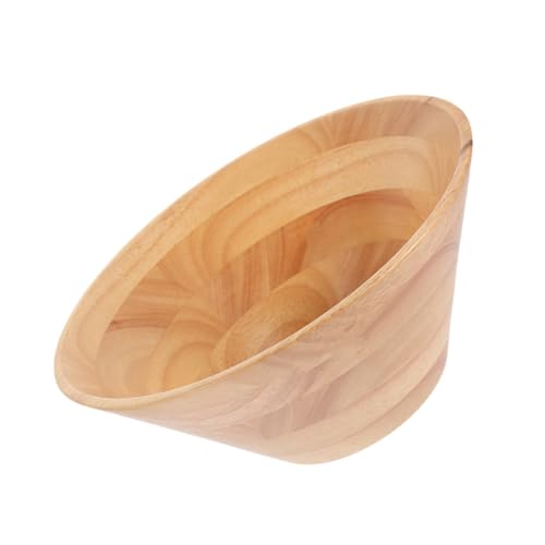 Mikinona Ciotola in Legno a Cono per Insalate e Dessert, capacità Generosa 14X5,8 CM, Scodella da Cucina Multifunzione Adatta per Casa, Ristoranti e Bar