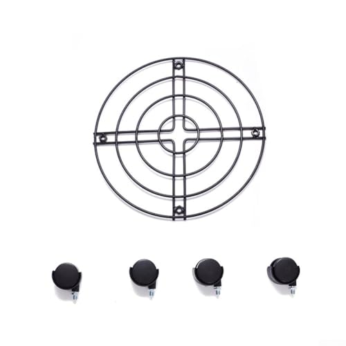 Bulevisiter Support de fleurs mobile avec roulettes pour pots de fleurs, chariot de plantes en métal robuste pour intérieur et extérieur, 25 cm à 40 cm (40 x 6 cm)