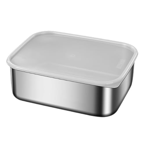 REDYY Large Capacity Stainless Steel Food Storage Container Leak Proof Lunch Box with Lid Metal Crisper for Home and Office