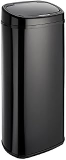 Dihl 68L Onyx Blackwith Black Lid Stainless Steel Auto Touchless Hands-Free Sensor Kitchen Waste Dust Bin Automatic Motor