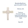 Trinity Church Supply Handcrafted Natural Palm Leaf Cross with Crossover Center – 5 Pack | 4-Inch Crosses for Palm Sunday & Easter #1