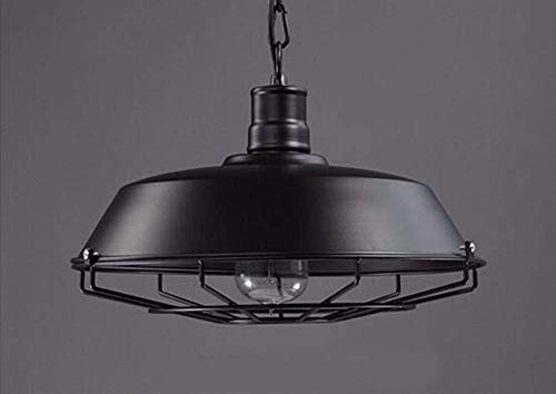 Lámpara de techo colgante industrial negra de 46cm para iluminación exterior e interior 2