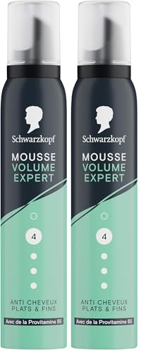 SCHWARZKOPF, Mousse Volume Aérien, Anti cheveux plats et fins, Formule avec de la provitamine B5, Végane, Sans silicone, Fixation Forte, Tenue longue durée,...