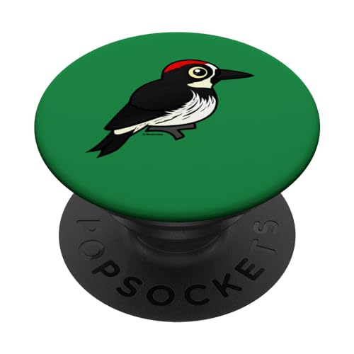 Birdorable Acorn Woodpecker Cute Cartoon Bird Design PopSockets Swappable PopGrip