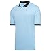 Murray Sporting Goods Short Sleeve Polo Baseball and Softball Umpire Shirt - Sized for Chest Protector (Light Blue, Large)
