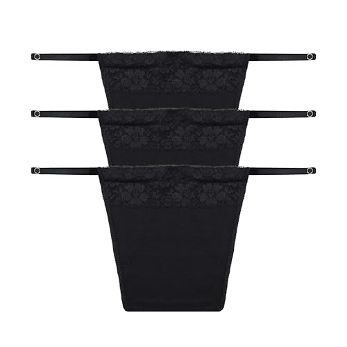 Image of GLAMORAS Cotton Clip On Camisole for Women Mock Lace Deep Neck Cleavage Cover Up Inner Cami Secret Slip for Women | Free Size