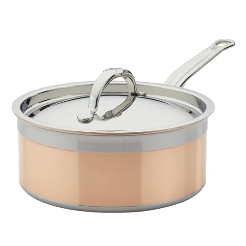 Image of Hestan - CopperBond Collection - 100% Pure Copper Sauce Pan, Induction Cooktop Compatible, 3 Quart