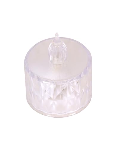 Image of Homesake Flameless Crystal Candle, Diamond-Shape Candle, 6 Pieces Tea Lights, Warm White, Tables, Diwali Decoration for Home, Christmas Festive Decor, Led Candles for Decoration(1.5 inch 3.1 inch)