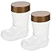 NUOBESTY 2pcs Candy Bottle Candy Buffet Containers Holiday Candy Jars Sugar Storage Jar Santa Claus Shoes Food Container Packing Bottle Xmas Storage Bottle Christmas Child Pet Plastic Toy