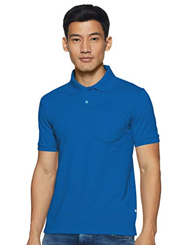 Image of Rupa Bumchums Men Super Combed Cotton Solid Half Sleeve Club Collar Polo Regular Fit T-Shirt with Chest Pocket