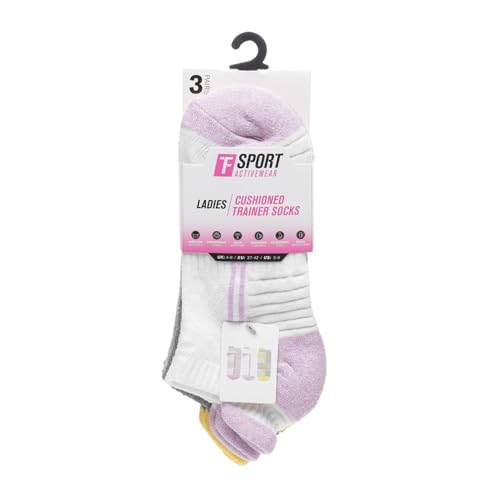 A2Z Damskie 6-pak amortyzowanych skarpet do sneakersów, bawełniane, oddychające skarpety sportowe, damskie, niski krój, kostka, bieganie, siłownia, spacery, trener, skarpety z podparciem łuku