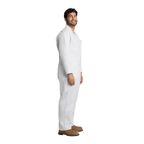 Image of Red Kap Men's Twill Action Back Coverall With Chest Pockets - Mechanic Coveralls With Concealed Zippers