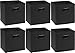 Simple Houseware Foldable Cube Storage Bins with Handles, 11-Inch, Black, 6-Pack, Fabric Cubes Organizer for Closet or Shelves