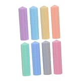VILLCASE 8stücke Regenbogen-sensorik-tools Silikon-bleistiftaufsätze Kaubare Tuben Bleistiftkappen Junge Mädchen-bleistift-charms Sensorische Unterstützung Für Schüler Bildungseinrichtungen