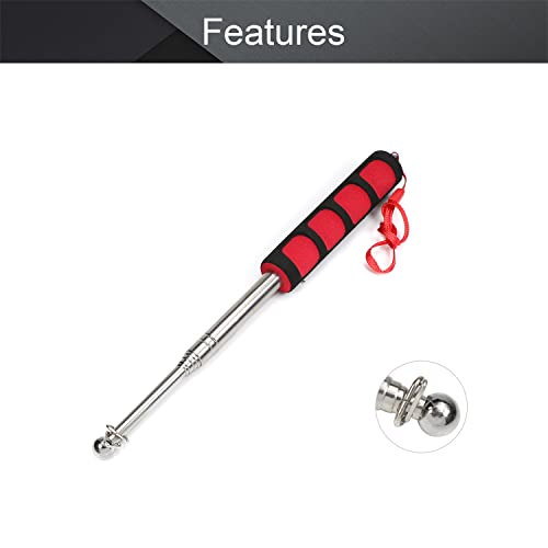 Image of Othmro 2Pcs Hollow Telescopic Teachers Pointer, Teaching Pointer Stick for Classroom, Metal Hand Retractable Pointer Extended Length 39.4 inch, Handheld Presenter Whiteboard Pointer (Red)