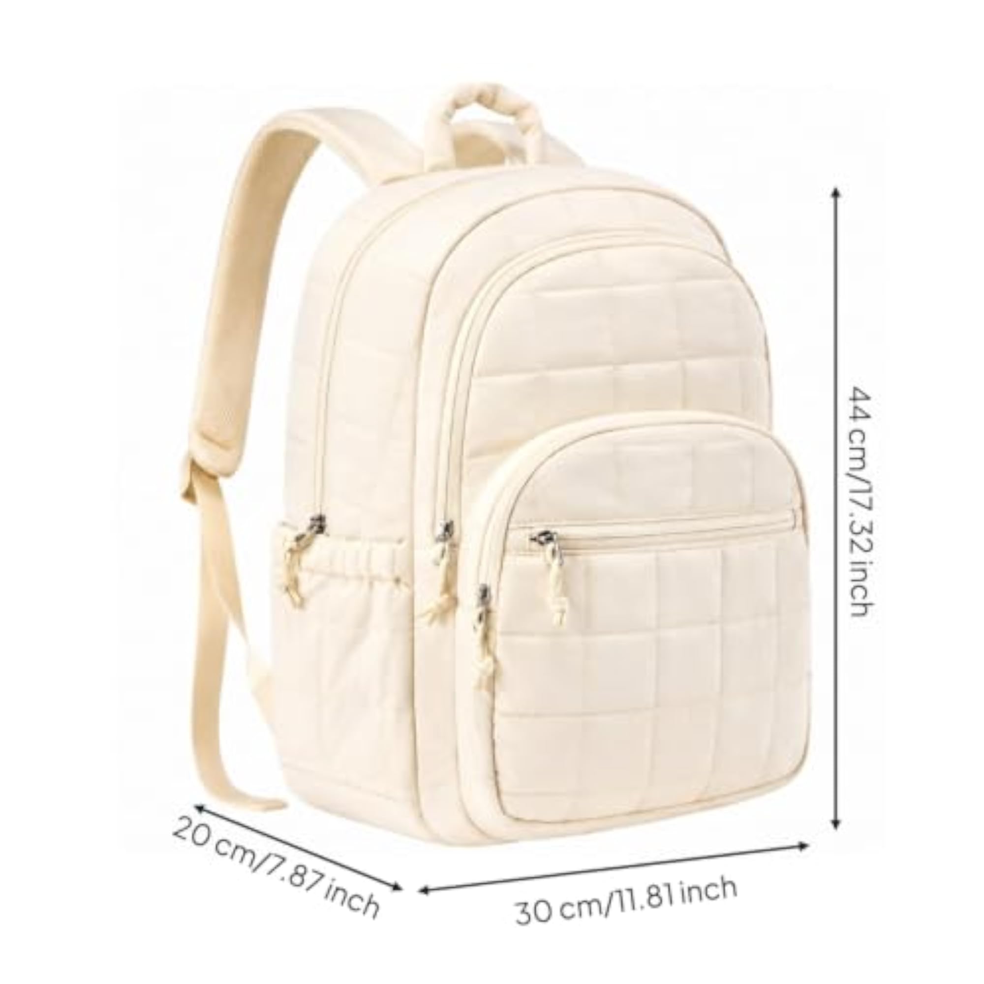 Waterproof Quilted Polyester Backpack with Laptop Compartment