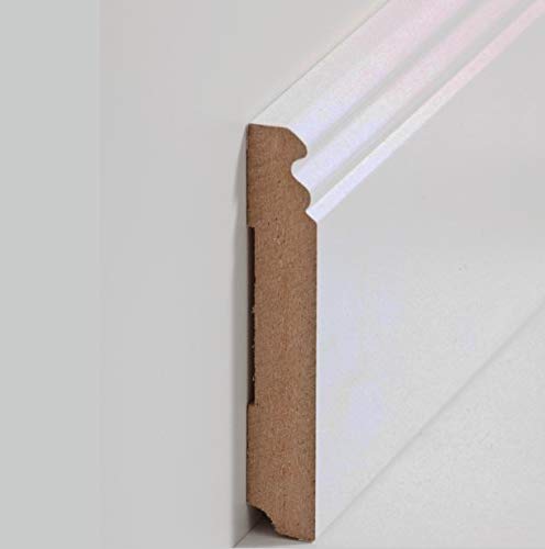 Fußleisten / Sockelleisten Berlin (Berliner Profil / MDF foliert / 719.115) - weiß