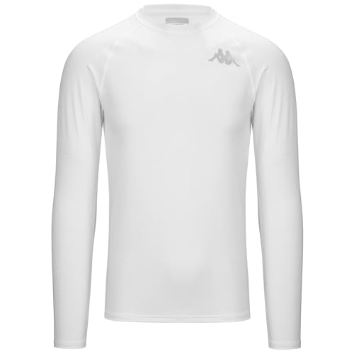 Kappa sous Maillot Manches Longues Vurbat T-Shirt, Blanc, XL Mixte Enfant