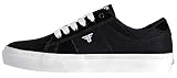 Fallen Skateschuhe - Modell Bomber - Farbe Schwarz und Weiß - Größe 43 - Impact Foam Technologie für Mehr Komfort - Heel Drag Sohle für Lebensdauer - Ideal für Skateboarding