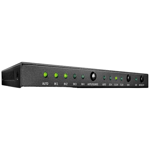 Commutazione tra 4 sorgenti hdmi 2.0 con estrazione audio digitale e analogico