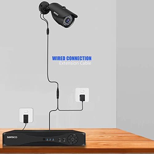 [TRUE 1080p] SANSCO CCTV Camera System, 4 Channel 5MP Surveillance DVR with (4) 2MP Outdoor Bullet Camera, 1TB Hard Drive (1920x1080p, Weatherproof, Motion Detection, Rapid USB Backup, Remote Access)
