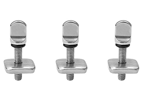 3 Pieces Surfboards Fin Screw Set Tool and Plate Replacement Kit, Surfboard Tail Flat Straight Brace Brackets, for Long Board, Inflatable SUP, Paddle Boards, Silver
