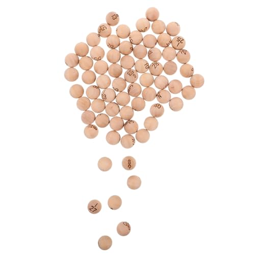 Boules de bingo en bois avec numéros gravés pour jeu familial