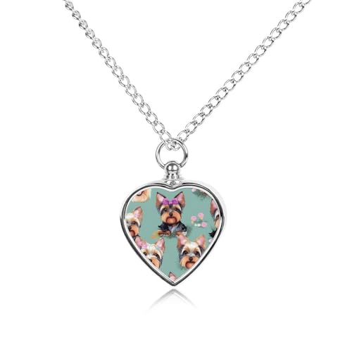 Collier funéraire pour cendres d'animaux, le cœur floral des souvenirs