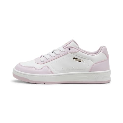 PUMA Damen Court Classy Sneaker, Weiß Grape Mist Gold Lila, 40.5 EU