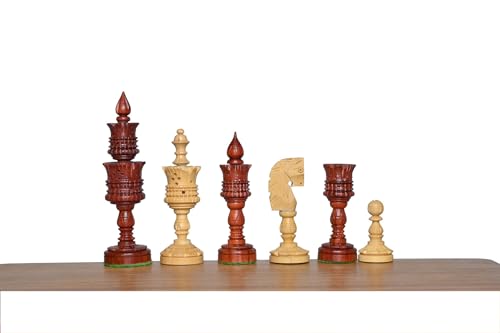 Jeu d'échecs sculpté à la main Série Lotus avec Roi de 11,4 cm prestige