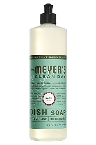 Image of Mrs. MEYER'S Liquid Dish Soap 6 Scent Bundle, 1 Lemon Verbena, 1 Lavender, 1 Basil, 1 Honeysuckle, 1 Peony, 1 Rosemary, 16 FL OZ Each (Variety Pack)