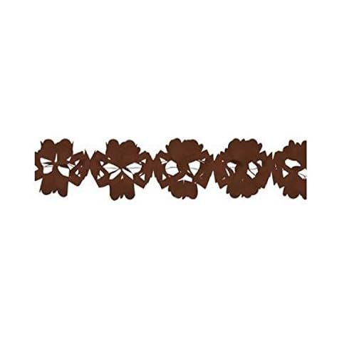 Dress My Cupcake 10-Feet Paper Tissue Garlands, Brown, Set of 1 Cover