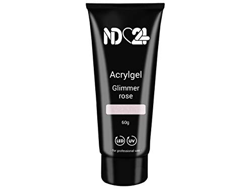 ND24 NailDesign Acryl Gel Effekt Tube - Glimmer Rose - 60g – Bild 3