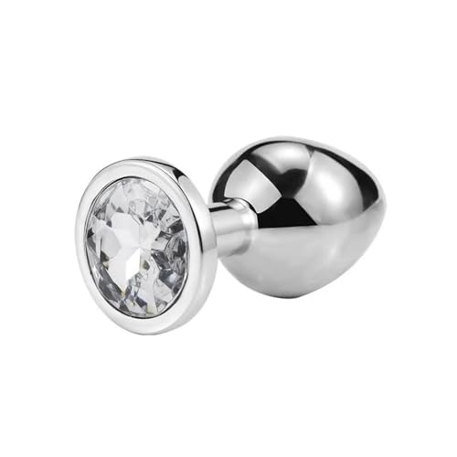 Plug anal en métal doré et strass en lot de 3 tailles pour homme et femme