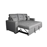 Homey - Sofá Cama de 3 Plazas Modelo Nubia, Gris