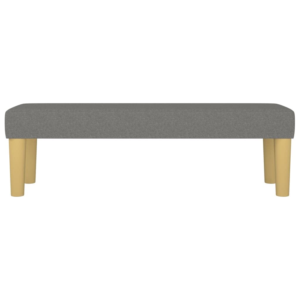 vidaXL Banc Ottoman Banquette Rembourré Banc de Lit Banc d'Entrée Chambre à Coucher Salon Couloir Intérieur Gris Foncé 100x30x30 cm Tissu