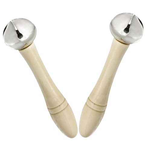 SUPVOX Dinner Bell Hand Shake Bell Music Instrument Stick Practice for Wrist and Arm