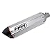 MMG Exhaust System Muffler for GY6 125cc 150cc 4 Stroke Scooters (Metallic Silver Finish)