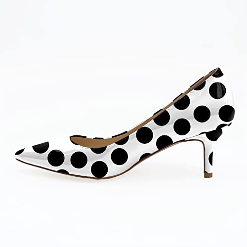 Image of Reindee Lusion Womens Low Kitten Comfortable High Heels Music Note Printed Closed Toe Sexy Pumps Shoes