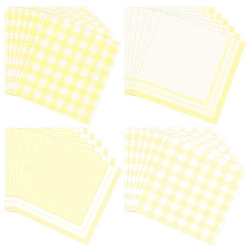Lot de 48 serviettes de cocktail, jetables, en papier, 25 x 25 cm, jaunes, pour restaurant, bar, anniversaire, cadeau de bébé, mariage, restaurant, bar,...