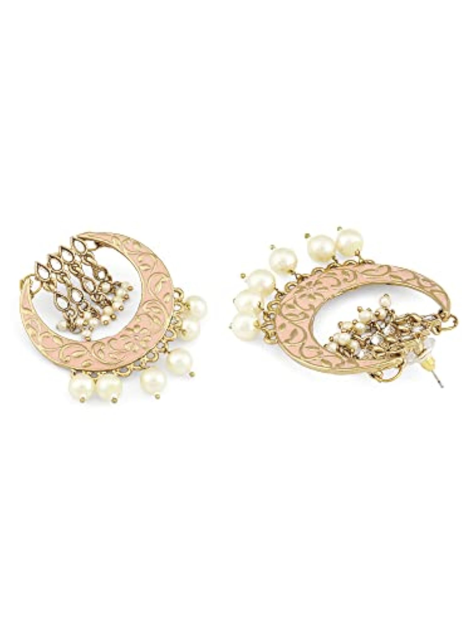 Meenakari Kundan Ethnic Pearl Drops Earring For Women