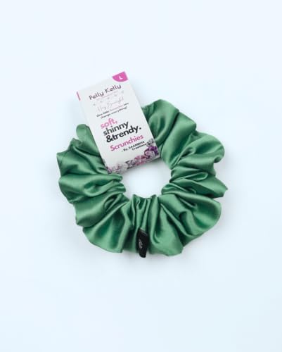 Image of Satin Scrunchies Hair Bands for Women | No-Damage Elastic Hair Ties for Ponytails & Buns | Fluffy & Stylish Rubber Bands | Large Size | Pack of 5